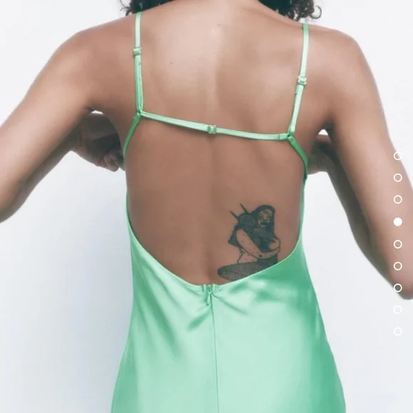 Zara satin effect cut out dress 🤍 - Picture 4 of 7